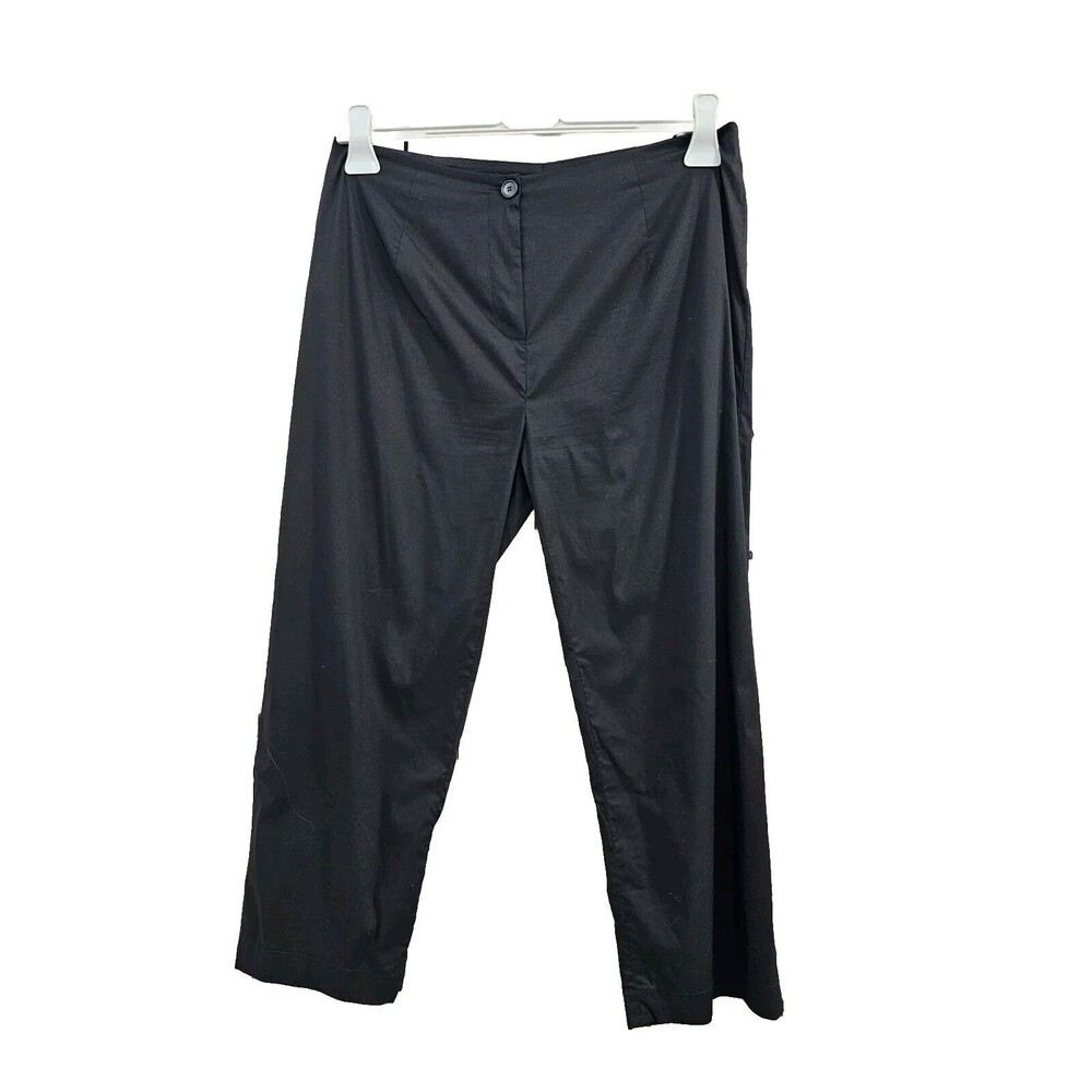 Peter O. Mahler Black Wide Leg Ankle Dress‎ Pants Trousers Women's 3 US 12